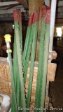 Twelve fence posts up to 6'.