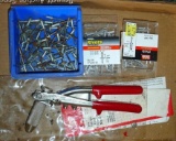 Malco 2-in-1 hand riveter, plus rivets. Rivet is about 9