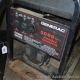 Generac 5,000 watt portable generator has a 10 h.p. Tecumseh engine. Runs. Series C5000; model No