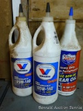 No shipping. Valvoline SAE 85W-140 gear oil, plus some Lucas SAE 80W-90 gear oil. Some mostly full,