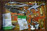 Pneumatic tools and parts, some NIP. Includes NIP Milton coupler bodies, hex coupling, coupler plug,