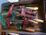 Seven bar clamps. Three are 16-1/2