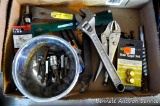 Craftsman adjustable wrench, adjustable locking pliers, .035 tips for wire feed welder, drill bits