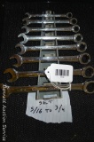 Set of gear combination wrenches, 5/16