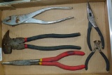 Needle nose pliers, curved needle nose pliers measures 11