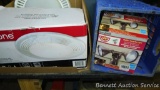 Heath/Zenith motion security light; spotlight bulbs; NuTone ventilation fan with light; plastic