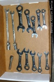 Husky SAE and metric stubby open end/ratchet wrenches; Truecraft open end/swivel socket wrenches;