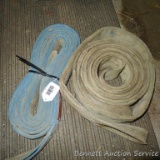 Two sling straps. Largest is 18' x 4