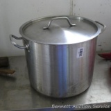 Heavy duty stainless steel stock pot; measures 15