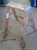 Werner wooden step stool; measures 2' high and has 200 lb. capacity.