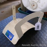 Sturdy metal wall mount hose hanger can be used for air or garden hoses. Measure 9-1/2