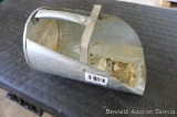 4 quart galvanized feed or grain scoop is about 11