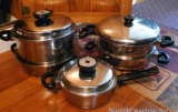 Heavy clad skillet and sauce pan set by Cordon Bleu, skillet is 10-1/2