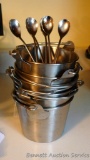 Six little buckets with six spoons would make a fun, generous way to serve ice cream. Each bucket is