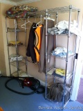 Nice organizer unit if you don?t have a closet or just need more shelves. Has 11 shelves and two
