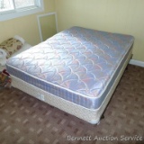 Bed is upstairs, please bring help to remove. Full sized mattress and box spring. Mattress is in