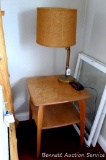Side table comes with lamp. Table is approx 21