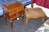 Two side tables. top one has tag marked 