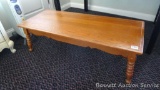 Sturdy wooden end table is about 48