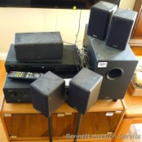 Denon surround sound system including Model AVR-683 audio visual surround receiver, Model DVD-900