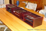 Wooden office organizer cabinet measures approx. 48
