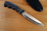 Remington stainless steel sheath knife with rubber handle is 9-1/2