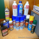 No shipping. Full cans of Gunk Engine Cleaner, Sea Foam, Great Stuff. Partials of Repel, starting