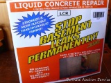 New in package liquid concrete repair.