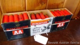 Two boxes Winchester AA 12 gauge shot shells, plus nearly full box Winchester dove and quail 12
