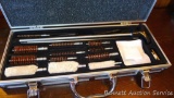 Deluxe Hoppe's firearm cleaning kit includes bronze brushes, cotton swabs, and jags for pistols,