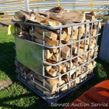 Metal crate filled with mixed firewood. Crate measures approx. 40