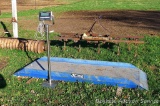 Optima livestock alleyway scale has a 2-1/2' x 8' platform and an OP-900B multi-function read out.