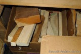 Four boxes of kindling wood. Largest box is 19