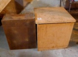 Two wooden boxes. One is 19