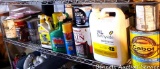 No shipping. Assortment of partial cans of paint, stain, paint thinners and more.