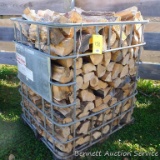 Metal crate filled with mixed firewood. Crate measures approx. 40