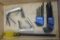 Metric hex wrenches up to 10mm; folding hex wrenches up to 1/4