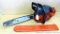 Jonsered CS 2150 chainsaw; bar measures 16