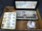 Lufkin 25' tape; universal battery charger & meter tester is 5-1/4