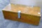 Lockable felt-lined wooden box is about 34