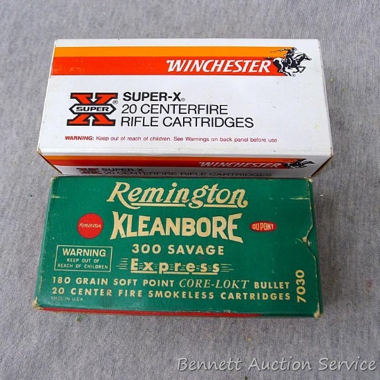 20 rounds of Winchester Super-X .303 Savage 190 gr silvertip ammunition; 20 rounds of Remington