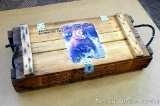 Nice wooden ammunition box with original markings is about 30
