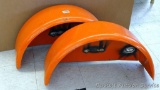Pair of heavy metal fenders are 28-1/2