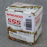 555 rounds Winchester .22 long rifle 36 gr. hollow point copper plated ammunition.