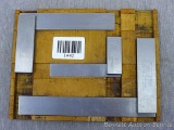 Three piece Mitutoyo precision ground engineers square set, grade B. Beams are 7-1/4