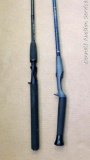 Two one-piece Diawa fishing poles. Both rods look to be in good condition, eyes look good as well.