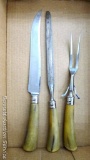 Bone handled Dexter knife carving set.