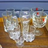 Michelob Beer, Coca-Cola, Crown Royal and other glasses up to 6