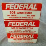 60 rounds of Federal .308 Hi-Shok Winchester 180 gr. soft point ammunition.