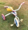 Fisher Price Little People children's 3 wheeled metal pedal bike with adjustable seat; 17